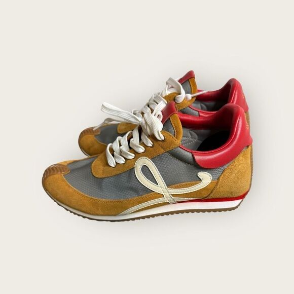 Loewe Flow Runner in Cognac/Silver/Red Size 42 - Picture 4 of 9